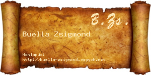 Buella Zsigmond névjegykártya